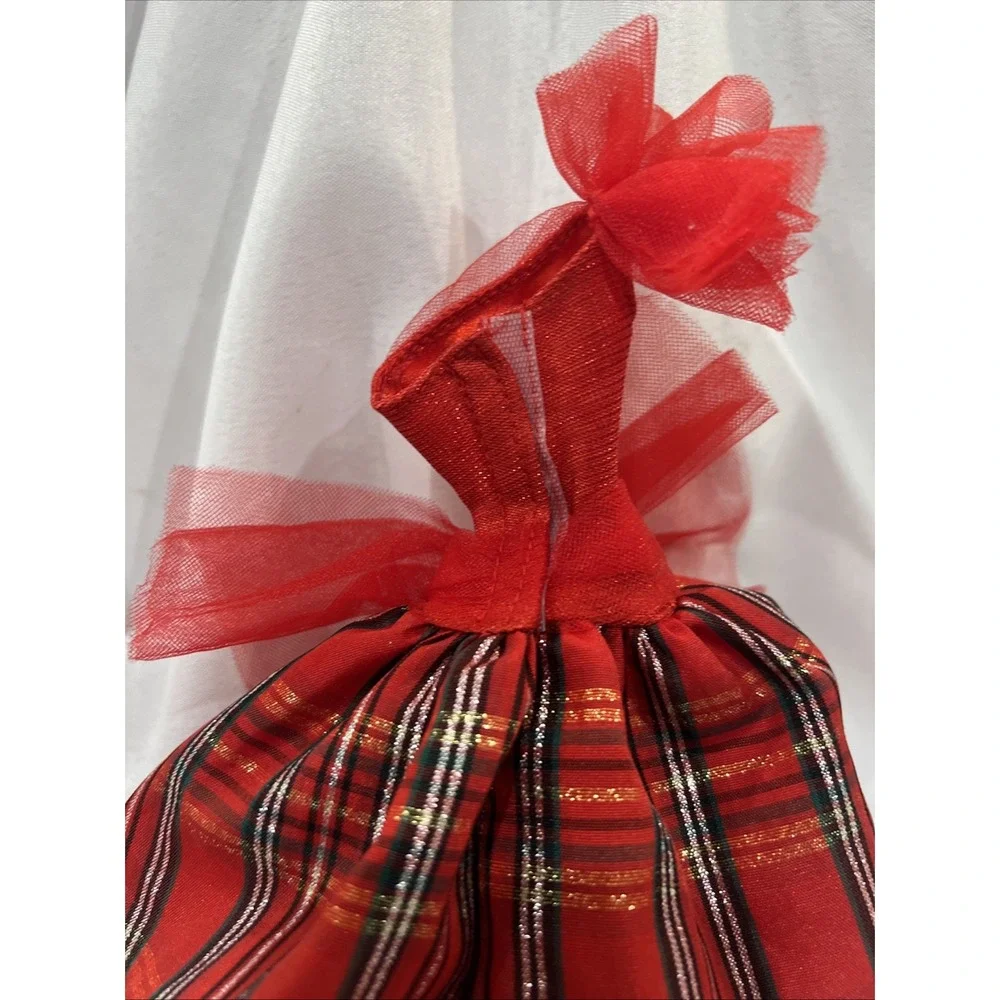 Barbie Signature 2024 Holiday Doll Dress Red Plaid Bow Fits Model Muse JBF65 D